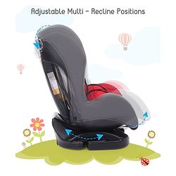 Babyhug Cruise Convertible Reclining Car Seat with Side Impact Protection - Blue & Black