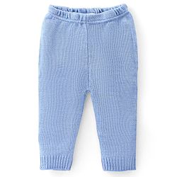 Babyhug Knit Full Sleeves Sweater Set with Argyle Design - Light Blue
