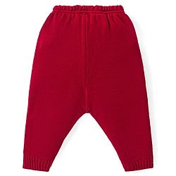 Babyhug Knitted Full Sleeves Pullover   Sweater Set with Intarsia Design - Red