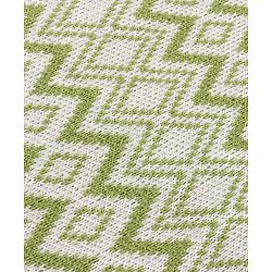 Babyhug Knitted Full Sleeves Sweater Set With Chevron Design - Off White & Green