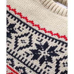 Babyhug Knit Full Sleeves Sweater Set Aztec Design - Beige