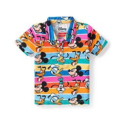 Babyhug Disney Single Jersey Knit Half Sleeve T-Shirt and Denim Shorts with Mickey Mouse Graphics- Multicolor