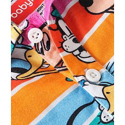 Babyhug Disney Single Jersey Knit Half Sleeve T-Shirt and Denim Shorts with Mickey Mouse Graphics- Multicolor