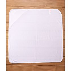 Babyhug Terry Interlock Hooded Towel L 75 x B 75 cm - White