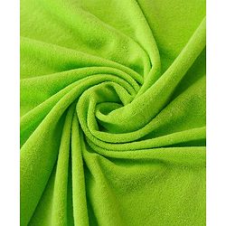 Babyhug Hooded Terry Towel Car Embroidery L 75 x B 75 cm - Green