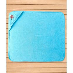 Babyhug Terry Hooded Towel with Bear Patch Detailing L 75 x B 75 cm - Aqua Blue