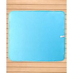 Babyhug Terry Hooded Towel with Bear Patch Detailing L 75 x B 75 cm - Aqua Blue