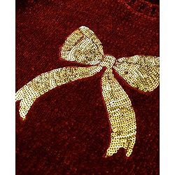 Babyhug Knitted Full Sleeves Soft Chenille Yarn Pullover Sweater With Sequin Detailing - Maroon