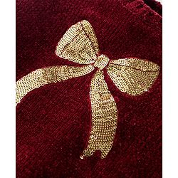Babyhug Knitted Full Sleeves Pullover Sweater With Bow Design & Sequined - Maroon