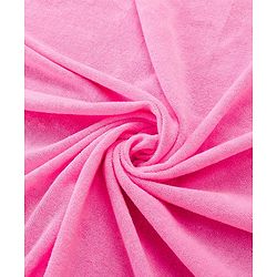 Babyhug Terry Hooded Towel Strawberry Embroidery L 75 x B 75 cm - Pink
