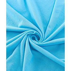 Babyhug Terry Hooded Towel with Whale Patch Detailing L 75 x B 75 cm - Aqua Blue