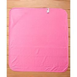 Babyhug Terry Hooded Towel Rainbow Embroidery L 75 x B 75 cm - Pink