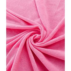 Babyhug Terry Hooded Towel Rainbow Embroidery L 75 x B 75 cm - Pink