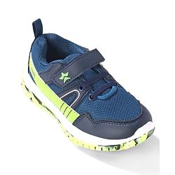 Cute Walk by Babyhug Color Block Sports Shoes with Velcro Closure - Blue