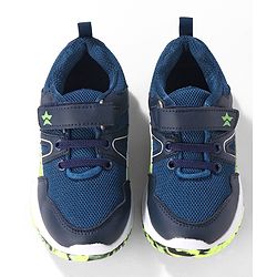 Cute Walk by Babyhug Color Block Sports Shoes with Velcro Closure - Blue