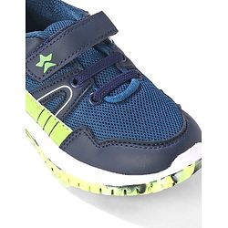 Cute Walk by Babyhug Color Block Sports Shoes with Velcro Closure - Blue