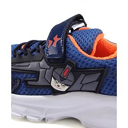 Cute Walk by Babyhug Sneakers With Velcro Closure with Cartoon Applique - Blue