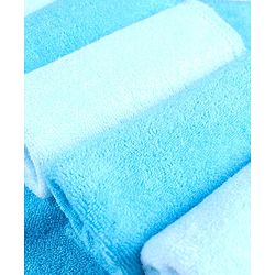 Babyhug Wash cloth Solid Colour Pack of 6 L 25 X H 25 cm - Aqua Blue