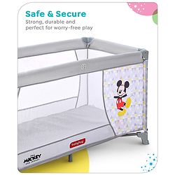 Babyhug Disney Mickey Printed Playpen - Grey