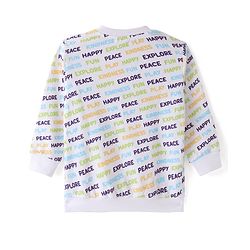 Babyhug 100% Cotton Knit Full Sleeves Sweatshirt with Monster Graphics Pack of 2- Blue & White