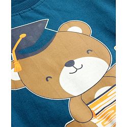 Babyhug Cotton Knit Full Sleeves Sweat Shirts with Teddy & Tie Print Pack of 2 - Multicolour