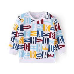 Babyhug Cotton Knit Full Sleeves Sweat Shirts with Text Print Pack of 2 - Multicolour
