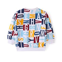 Babyhug Cotton Knit Full Sleeves Sweat Shirts with Text Print Pack of 2 - Multicolour