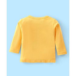 Babyhug 100% Cotton Knit Full Sleeves Front Open Vests with Striped & Frog Print Pack of 3 - Yellow White & Green