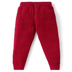 Babyhug Knitted Full Length Regular Fit Designed Woollen Pant - Grey
