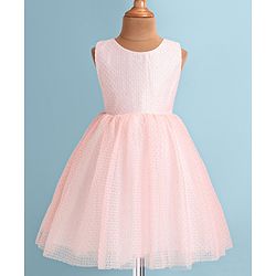 Babyhug Woven Full Sleeves Honeycomb Textured Fabric Fit & Flared Party Frock with Blazer & Floral Applique - Mint