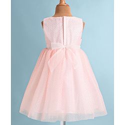 Babyhug Woven Full Sleeves Honeycomb Textured Fabric Fit & Flared Party Frock with Blazer & Floral Applique - Mint