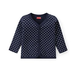 Babyhug 100% Cotton Front Open Set of Vets with Teddy Floral & Polka Dots Print Pack of 3 - Pink Maroon & Navy Blue