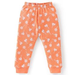 Babyhug Full Sleeves Candy Print Thermal Vest & Pant - Orange