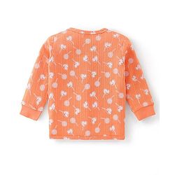 Babyhug Full Sleeves Candy Print Thermal Vest & Pant - Orange