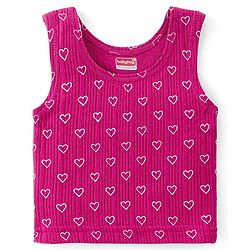 Babyhug Full Sleeves Vest Pullover & Thermal Wear Pant Heart Print Pack Of 3 - Wine