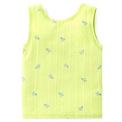 Babyhug Full Sleeves Vest Pullover & Thermal Wear Pant With Paper Plane Print Pack Of 3 - Limegreen