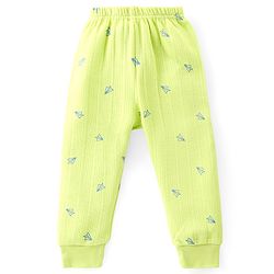 Babyhug Full Sleeves Vest Pullover & Thermal Wear Pant With Paper Plane Print Pack Of 3 - Limegreen