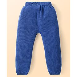 Babyhug Knitted Full Raglan Sleeves Pullover Sweater Set with Cap & Aztec Design - Blue