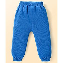 Babyhug Knitted Full Raglan Sleeves Pullover Sweater Set with Cap & Aztec Design - Blue