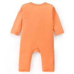 Babyhug 100% Cotton Knit Full Sleeves Romper With Penguin Print Pack of 2- Purple & Orange