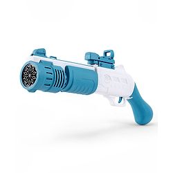 Babyhug Automatic 10 Hole Bubble Rifle Gun with LED Lights - Pink| 100ml Bubble Solution| 3000+ Bubbles per Min| Battery Operated| Child-Safe| Leak-Resistant|Indoor & Outdoor Fun|Realistic View Finder
