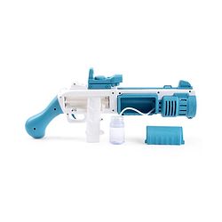 Babyhug Automatic 10 Hole Bubble Rifle Gun with LED Lights - Pink| 100ml Bubble Solution| 3000+ Bubbles per Min| Battery Operated| Child-Safe| Leak-Resistant|Indoor & Outdoor Fun|Realistic View Finder