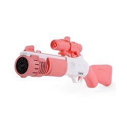 Babyhug Automatic 10 Hole Bubble Rifle Gun with LED Lights - Blue| 100ml Bubble Solution| 3000+ Bubbles per Min| Battery Operated| Child-Safe| Leak-Resistant|Indoor & Outdoor Fun|Realistic View Finder