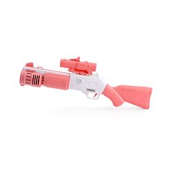 Babyhug Automatic 10 Hole Bubble Rifle Gun with LED Lights - Blue| 100ml Bubble Solution| 3000+ Bubbles per Min| Battery Operated| Child-Safe| Leak-Resistant|Indoor & Outdoor Fun|Realistic View Finder
