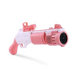Babyhug Automatic Bubble Shot Gun for Kids| LED Lights| 10 Hole Battery Operated Bubble Machine Toy & 100ml Bubble Solution| 3000+ Bubbles per Min|Bubble Blaster for Boys & Girls | BIS Certified- Pink