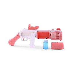 Babyhug Automatic Bubble Shot Gun for Kids| LED Lights| 10 Hole Battery Operated Bubble Machine Toy & 100ml Bubble Solution| 3000+ Bubbles per Min|Bubble Blaster for Boys & Girls | BIS Certified- Pink