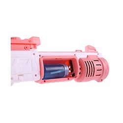 Babyhug Automatic Bubble Shot Gun for Kids| LED Lights| 10 Hole Battery Operated Bubble Machine Toy & 100ml Bubble Solution| 3000+ Bubbles per Min|Bubble Blaster for Boys & Girls | BIS Certified- Pink