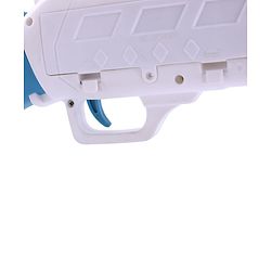 Babyhug Automatic Bubble Rifle Gun for Kids| LED Lights| 10 Hole Battery Operated Bubble Machine Toy & 100ml Bubble Solution| 3000+ Bubbles per Min|Bubble Blaster for Boys & Girls BIS Certified - Blue