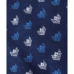 Babyhug Cotton Knit Full Sleeves Winter Wear Romper with Cap Floral Intarsia Design  - Navy Blue