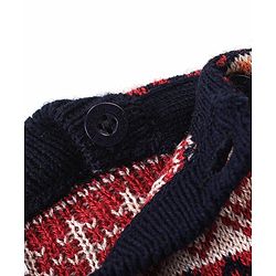Babyhug Knitted Full Sleeves Pullover Sweater Set with Aztec Design - Multicolour